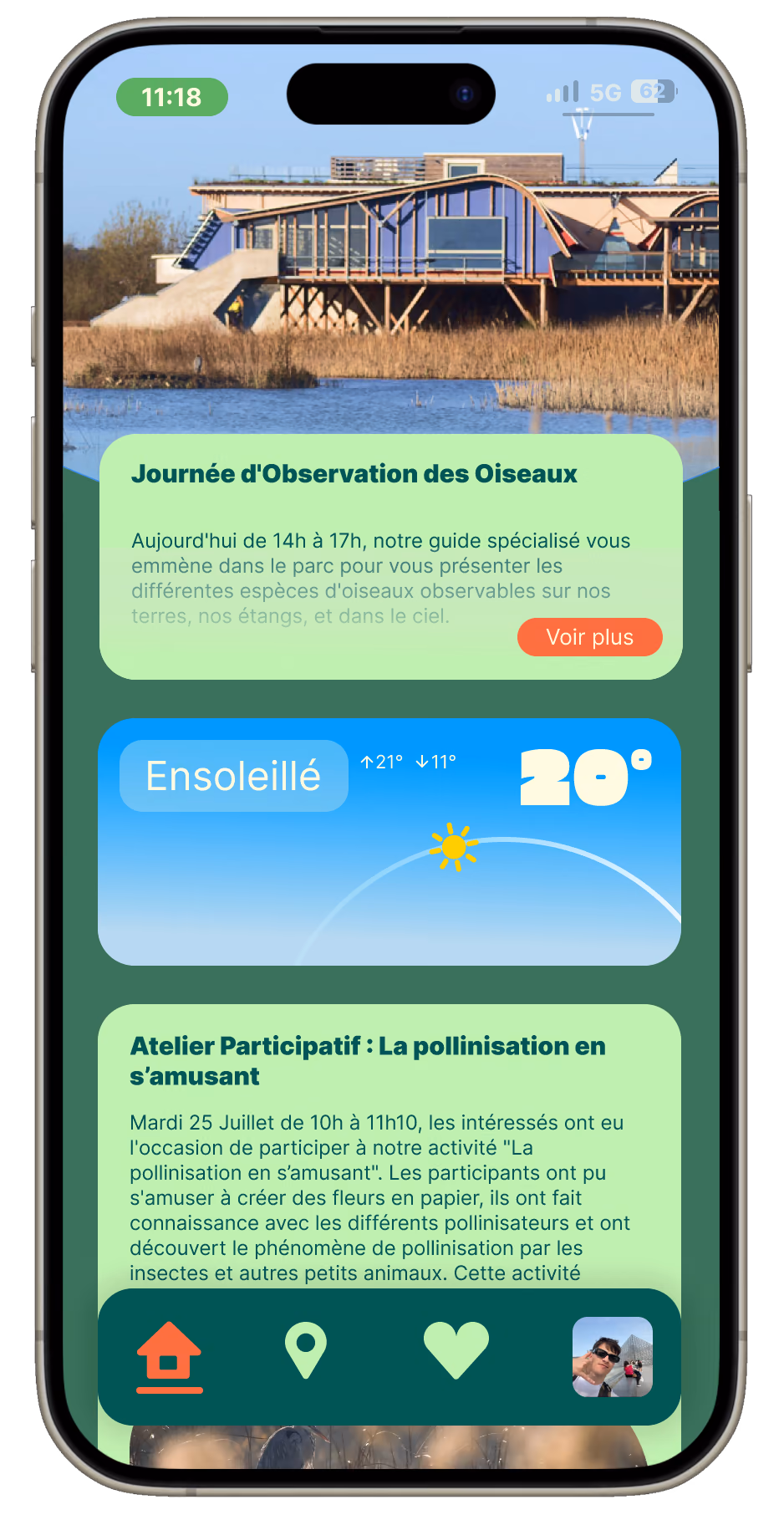 Mouvaplan app home screen