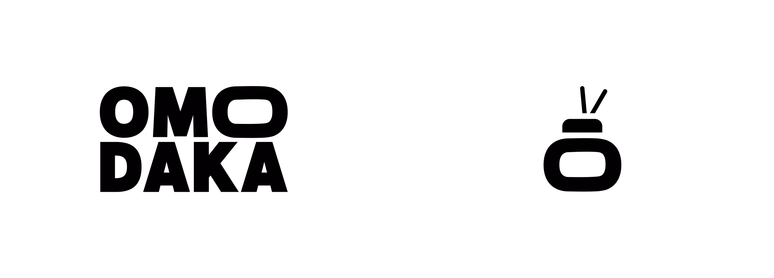 Omodaka logo in white on a dark background