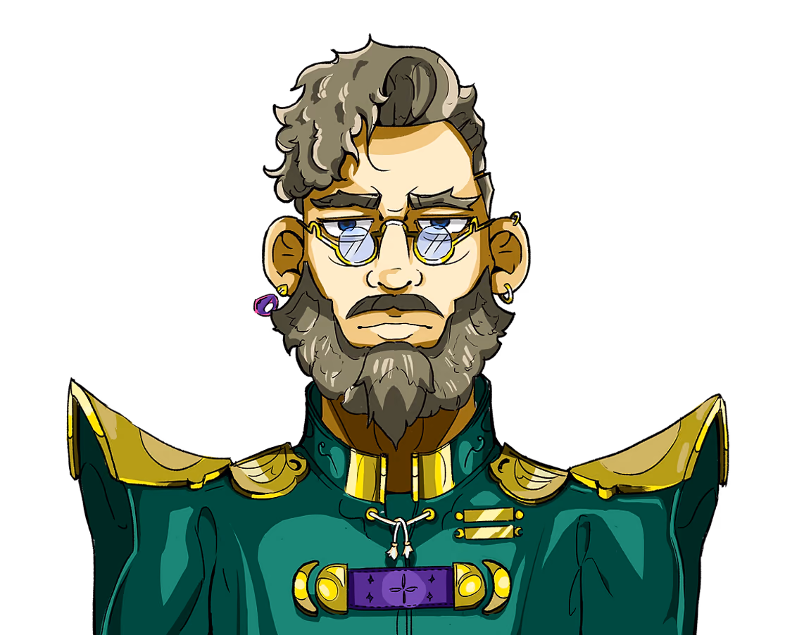 The same face rendered in colour